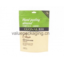 kraft paper zipperlock bag for 220g almond
