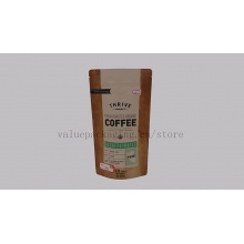 Standup zipper pouch for coffee beans 12oz