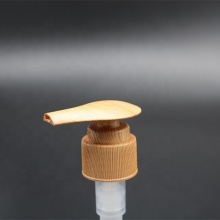 Liquid soap pump 28 410 plastic cream dispenser pump with bamboo color