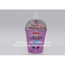108grams milk juice drink spout doypack in ice cream shape
