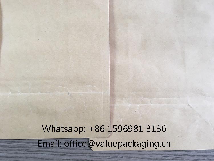 Paper-damaged-on-surface-of-kraft-foil-bag