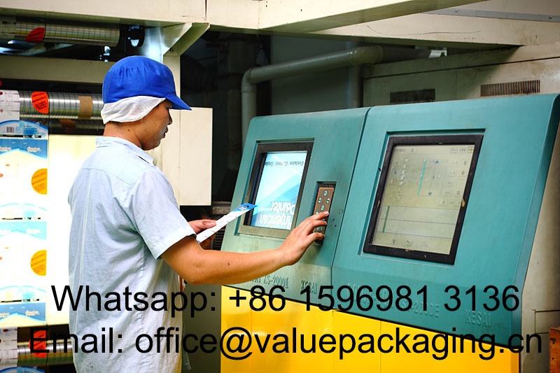 In-line print inspection for standup pouch packages