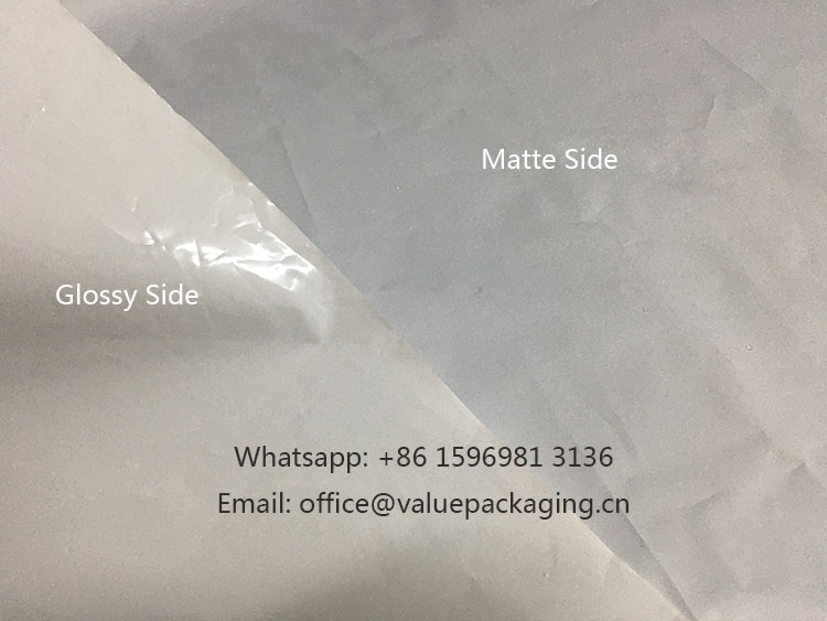 Milky White LDPE film with one side matte finish