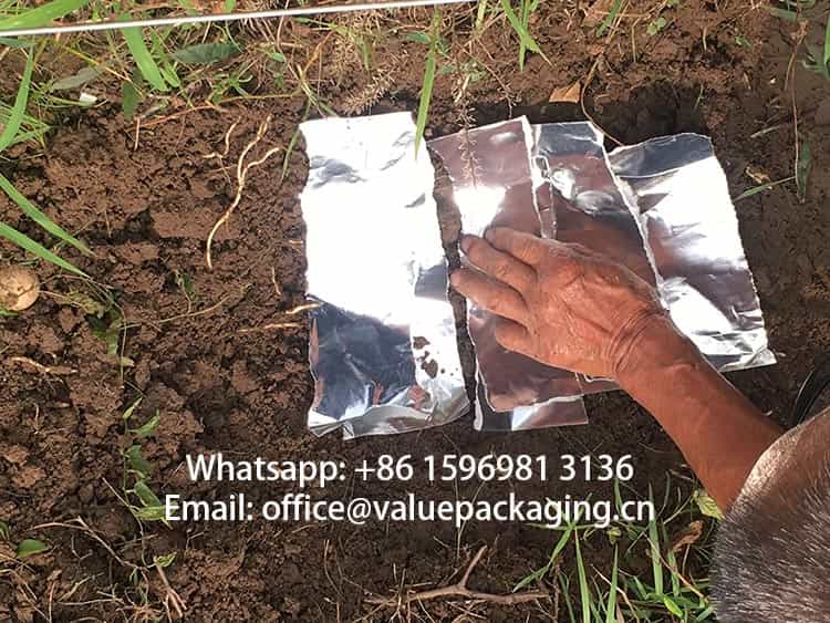 Compost and biodegrade test of metallized paper 69gsm in home/garden conditions