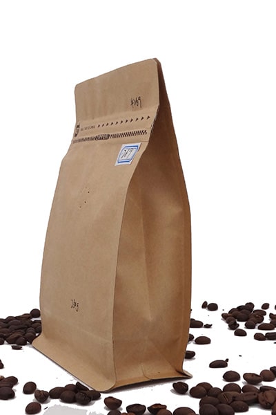 250g eco-friendly Kraft Paper Box Bottom Coffee beans sachet
