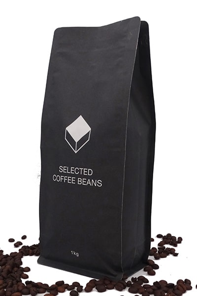 1000 gr home compostable black kraft paper coffee pouch