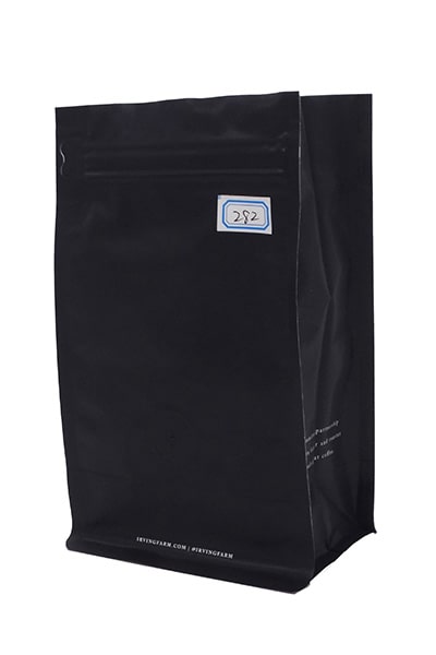 12oz black foil materials coffee box bottom pouch