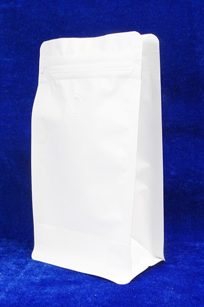 340grams matte white foil block bottom coffee package