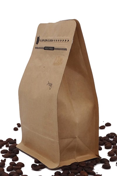 200g metal-detector free nature eco-friendly kraft paper coffee bag